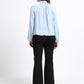Crinkled Raw-Edge Blouse - Sky