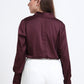 Luxe Satin Crop Top - Wine