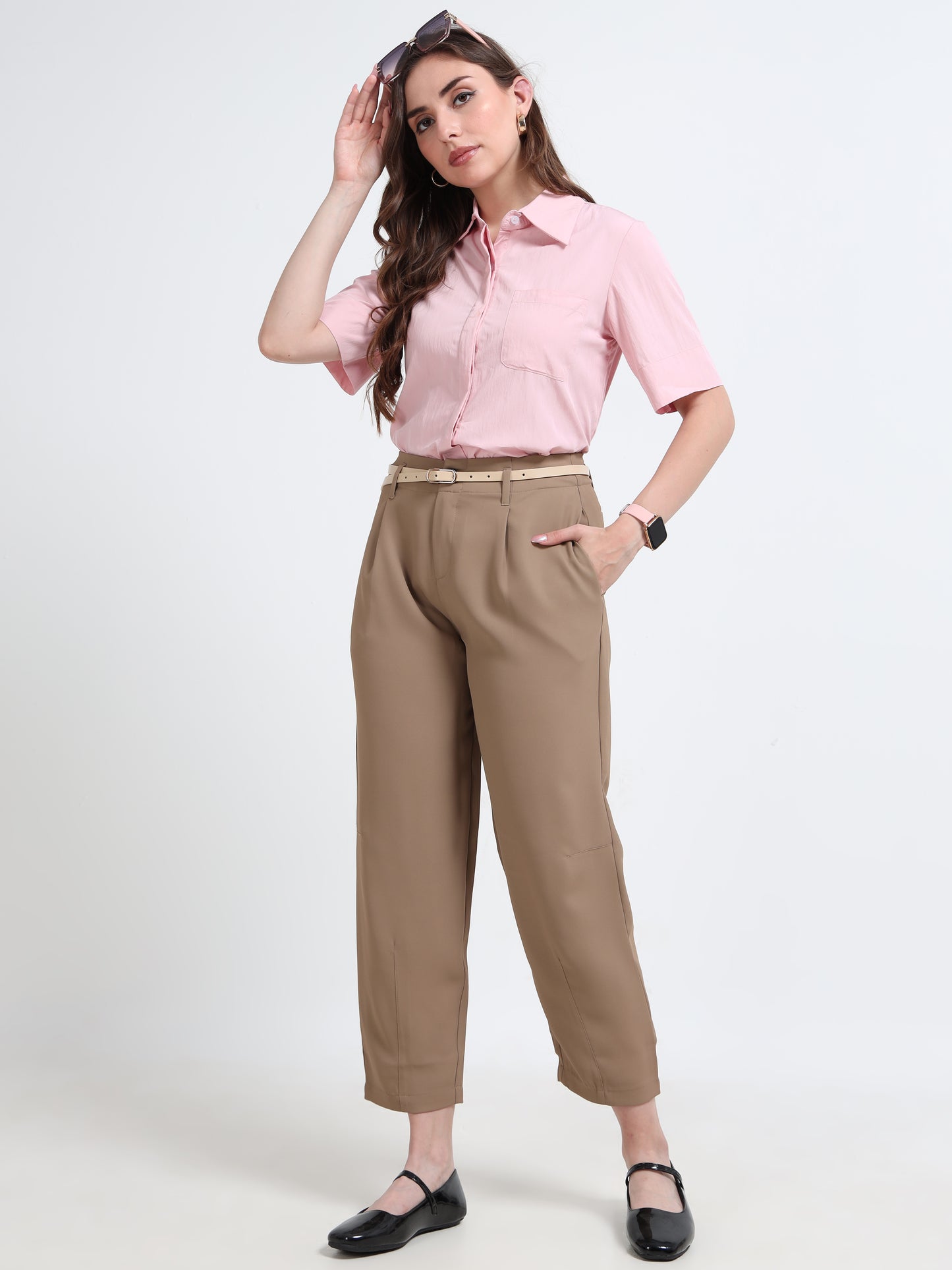 Barrel-Leg Trousers